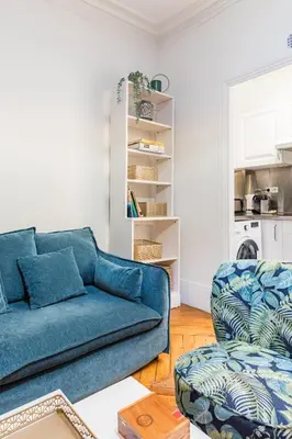 Coin salon dans l'établissement Top Appartement Avenue Ternes Paris