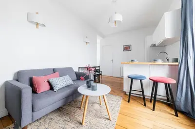 Coin salon dans l'établissement Super Apt Tolbiac-buttes Cailles