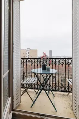 Balcon ou terrasse dans l'établissement Super Apt Tolbiac-buttes Cailles