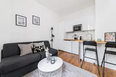 Cuisine ou kitchenette dans l'établissement Studio Tolbiac