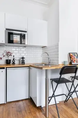 Cuisine ou kitchenette dans l'établissement Studio Tolbiac