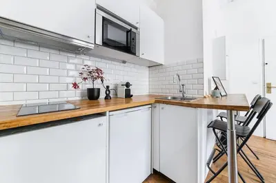 Cuisine ou kitchenette dans l'établissement Studio Tolbiac
