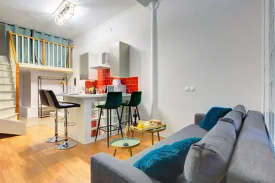 Coin salon dans l'établissement Bluestay 108 - Superb apartment in Paris