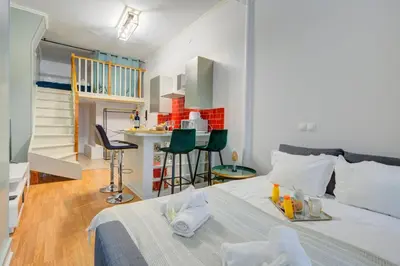 Un ou plusieurs lits dans un hébergement de l'établissement Bluestay 108 - Superb apartment in Paris