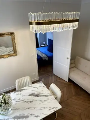 Un ou plusieurs lits dans un hébergement de l'établissement Paris Luxury Family Getaway