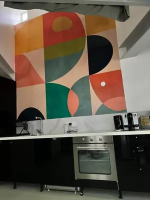 Cuisine ou kitchenette dans l'établissement Urban retreat in Paris