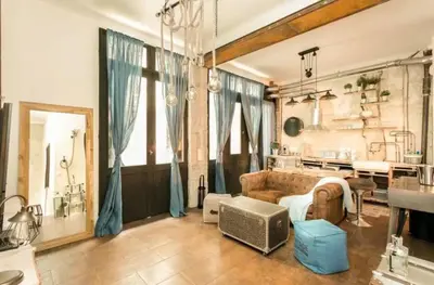 Coin salon dans l'établissement P1- Wonderful Experience Near Montmatre for 4-6p