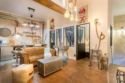 Coin salon dans l'établissement P1- Wonderful Experience Near Montmatre for 4-6p