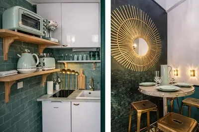 Cuisine ou kitchenette dans l'établissement P2- Perfect Escape for 4 Near Montmartre