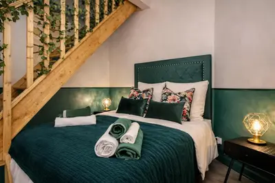 Un ou plusieurs lits dans un hébergement de l'établissement P2- Perfect Escape for 4 Near Montmartre