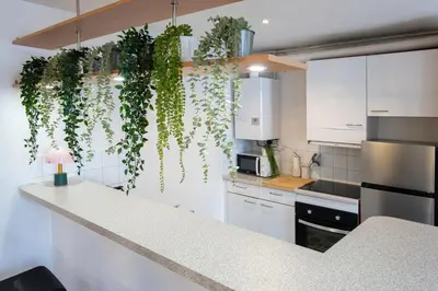 Cuisine ou kitchenette dans l'établissement Appartement Central Les Halles
