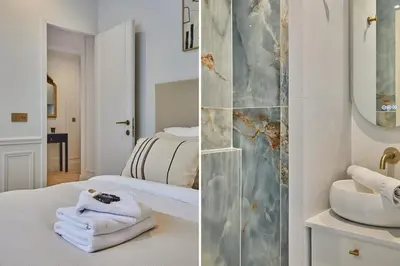 Un ou plusieurs lits dans un hébergement de l'établissement Eiffel Tower Apartment Invalides
