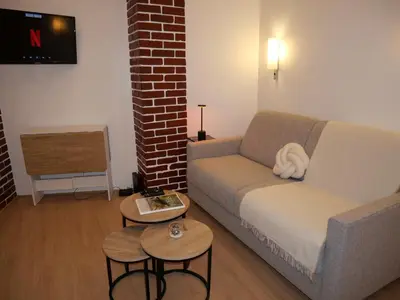 Coin salon dans l'établissement Appart cosy Paris Bercy