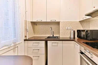 Cuisine ou kitchenette dans l'établissement Appartement Haussmannien lumineux et central- II