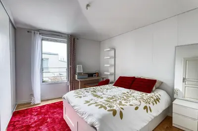 Un ou plusieurs lits dans un hébergement de l'établissement La Plume d'Hugo - Appt Duplex pour 8