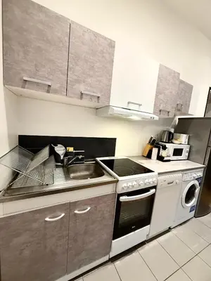 Cuisine ou kitchenette dans l'établissement Family Champs Elysées appartement