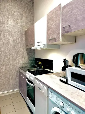 Cuisine ou kitchenette dans l'établissement Family Champs Elysées appartement