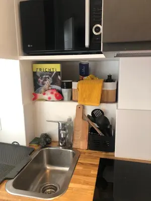 Cuisine ou kitchenette dans l'établissement Studette au cœur du marais