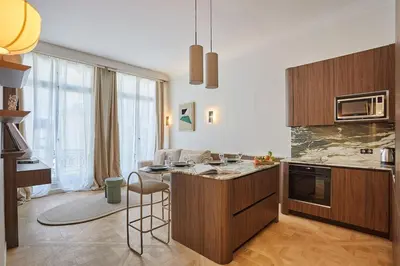 Cuisine ou kitchenette dans l'établissement Apartment on the Champs Elysees