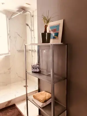 Salle de bains dans l'établissement appartement Cozy Paris Canal St Martin