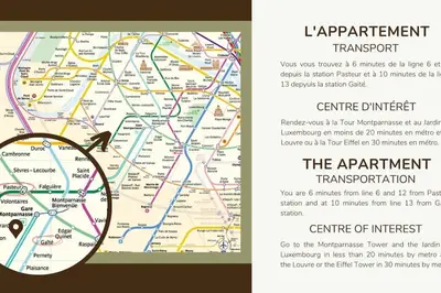 Plan de l'établissement Montparnasse - Vue Tour Eiffel - Balcon