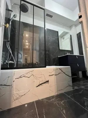 Salle de bains dans l'établissement Cozy & Central Fully Equipped Studio 5 min walk to metro, Montparnasse neighbourhood