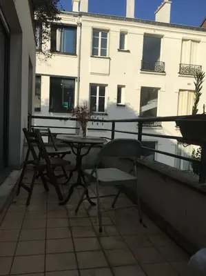 Balcon ou terrasse dans l'établissement 3 chambres terrasse et parking gratuit