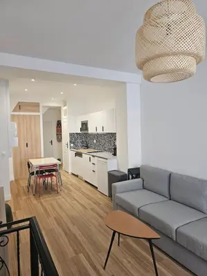 Cuisine ou kitchenette dans l'établissement chic Montmartre apartment