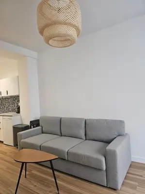Coin salon dans l'établissement chic Montmartre apartment