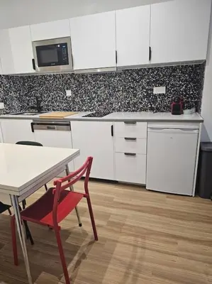 Cuisine ou kitchenette dans l'établissement chic Montmartre apartment