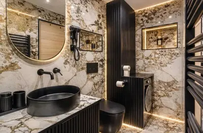 Salle de bains dans l'établissement G Glamorous, quiet Studio in Le Marais