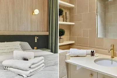Salle de bains dans l'établissement Terrace apartment Trocadero Eiffel Tower by Studio Prestige