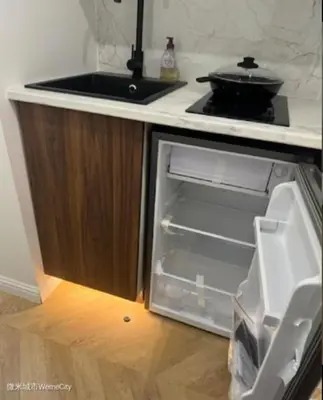 Cuisine ou kitchenette dans l'établissement Studio Coup de Cœur Ménilmontant