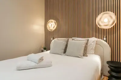 Un ou plusieurs lits dans un hébergement de l'établissement Splendide appartement de luxe Saint-Germain