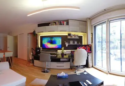 Cuisine ou kitchenette dans l'établissement NEW LUX Smart Home 69m2,Terrasse, Modern, Metro 13