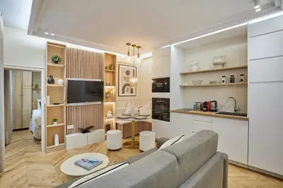 Cuisine ou kitchenette dans l'établissement Sublime apartment in the heart of Paris 4 people FBMAR1 by Studioprestige