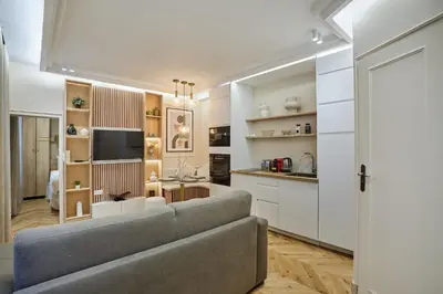 Cuisine ou kitchenette dans l'établissement Sublime apartment in the heart of Paris 4 people FBMAR1 by Studioprestige