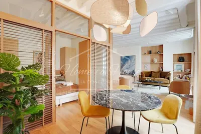 Coin salon dans l'établissement Le Marais Luxury & Charm 70m of Design