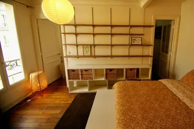 Un ou plusieurs lits dans un hébergement de l'établissement Grand loft Montmartre