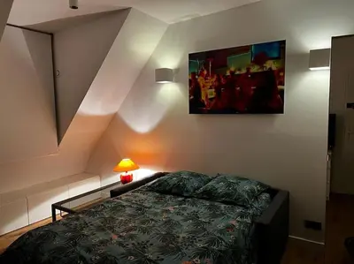 Un ou plusieurs lits dans un hébergement de l'établissement Apartment Paris Bail Mobility