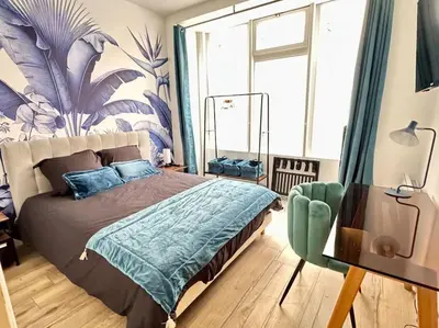 Un ou plusieurs lits dans un hébergement de l'établissement BASTiLLE SUNbEAM - Luxury flat 80m2 - Paris 6p 2BR