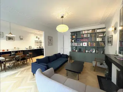 Coin salon dans l'établissement 3 bedrooms in Montmartre