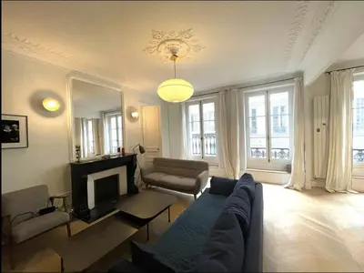 Coin salon dans l'établissement 3 bedrooms in Montmartre