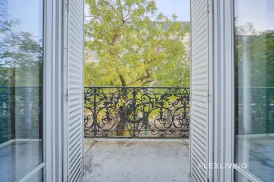 Balcon ou terrasse dans l'établissement Spacious 3-bedroom apartment in Paris 14 - Alésia