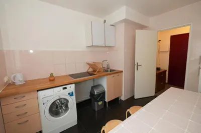 Cuisine ou kitchenette dans l'établissement Appartement confortable et lumineux à Belleville
