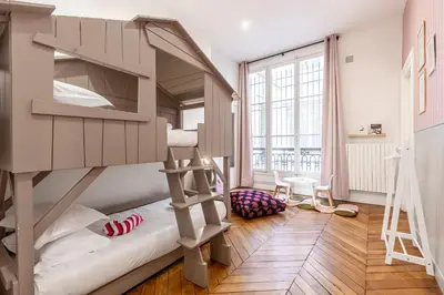 Un ou plusieurs lits dans un hébergement de l'établissement Sweett - Rue Saint-Lazare