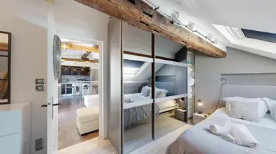 Un ou plusieurs lits dans un hébergement de l'établissement Bluestay 201 - Superb apartment in Paris