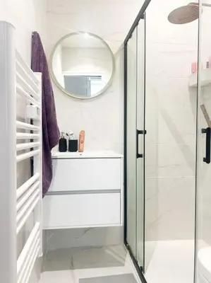 Salle de bains dans l'établissement Studio moderne - Canal St Martin