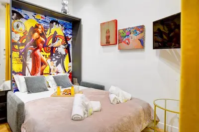 Un ou plusieurs lits dans un hébergement de l'établissement Bluestay 74 - Superb apartment