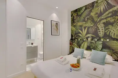 Un ou plusieurs lits dans un hébergement de l'établissement Elegant 1BR - 4P - Eiffel Tower - Trocadero